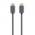 6Ft DisplayPort 1.4 Nylon Braided Video Cable Non‑Locking Plug