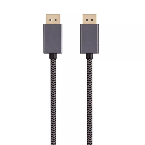 6Ft DisplayPort 1.4 Nylon Braided Video Cable Non‑Locking Plug