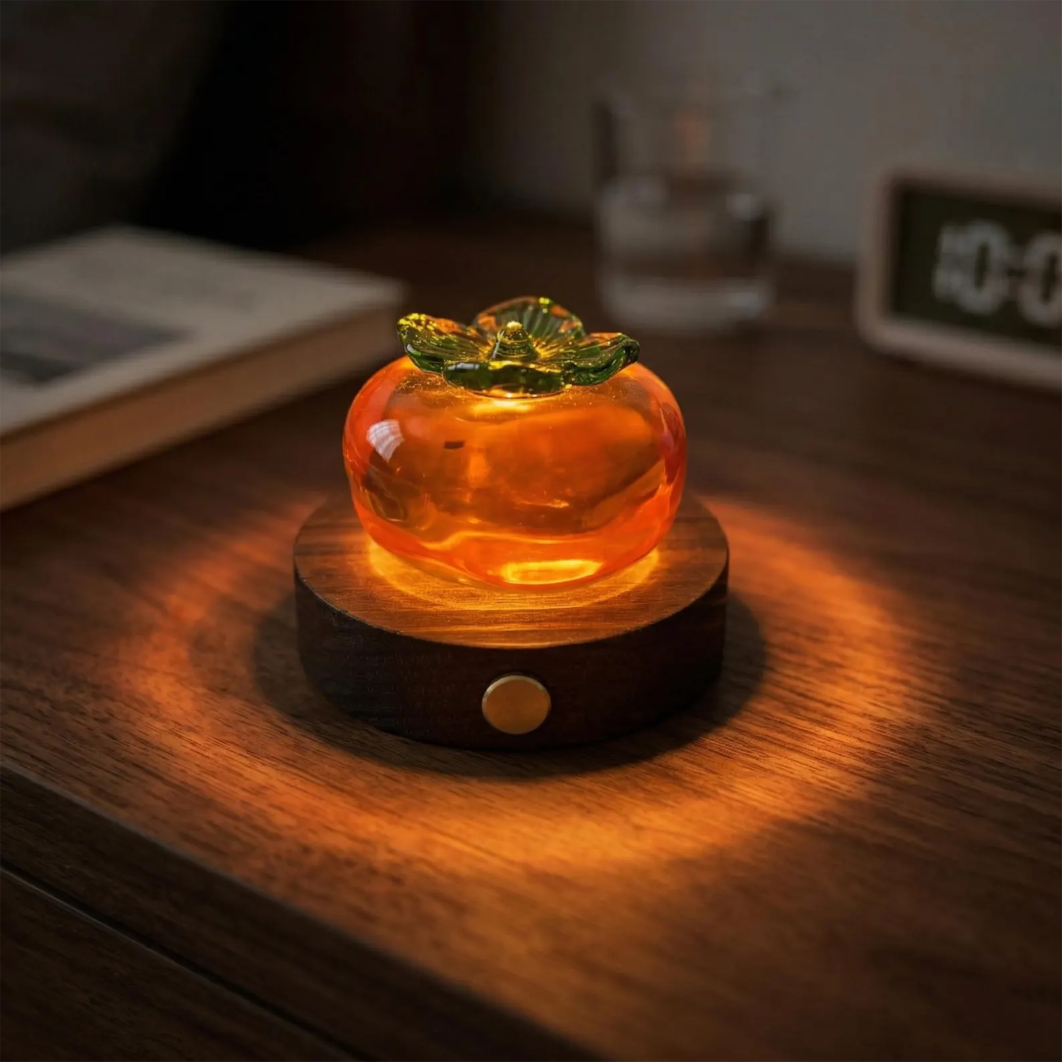 Rechargeable Persimmon Shaped Decor Night Light Touch‑Dimmable Desk Lamp