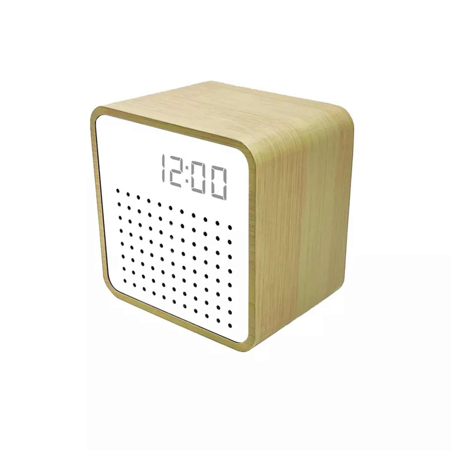 Vintage Compact Bluetooth Speaker Built‑In Alarm Clock With Sound Trigger Display