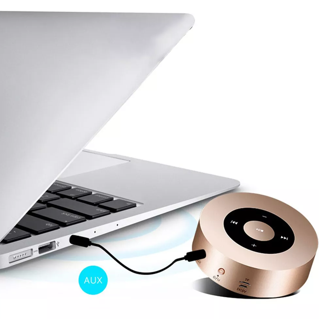 Round Smart Touch Control Portable Bluetooth Speaker With LED Visual Display